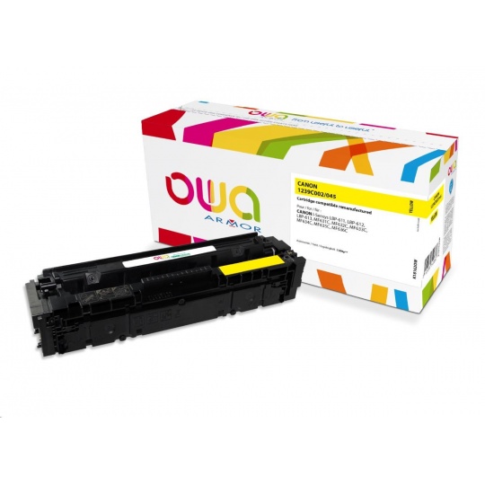 OWA Armor toner pro CANON LBP 611Cn, 613Cdw, 631Cn, 633Cdw, MFP635Cx, 1300 str., žlutá/yellow (CRG045Y)