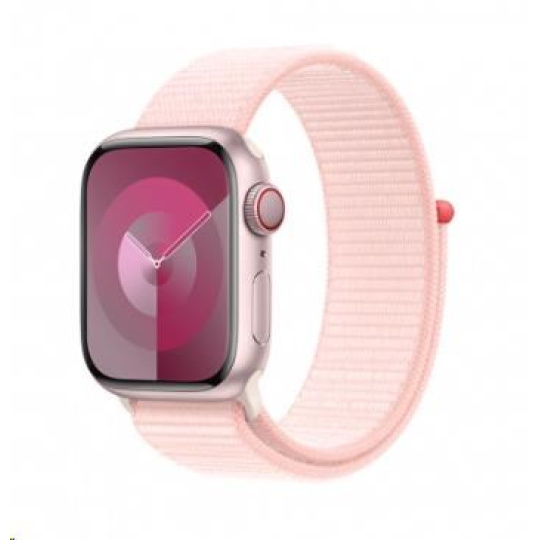 APPLE Watch Series 9 GPS + Cellular 41mm Pink Aluminium Case with Light Pink Sport Loop