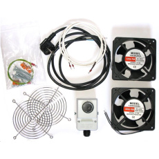 19" ventilace pro nástěnné rozvaděče XtendLan, termostat, 2 ventilátory, napájecí kabel, spojovací materiál 19" ventilace pro nástěnné rozvaděče XtendLan, termostat, 2 ventilátory, napájecí kabel, spojovací materiál