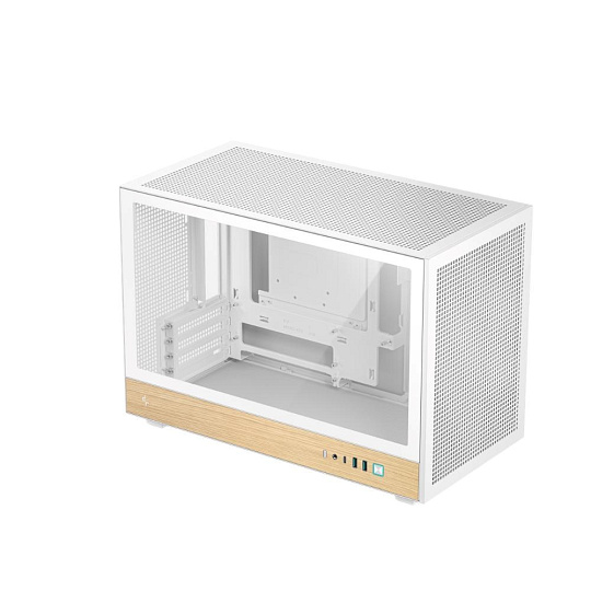 DEEPCOOL Case CH260 WOOD WH, mATX, Průhledná bočnice, bílo-dřevěná DEEPCOOL Case CH260 WOOD WH, mATX, Průhledná bočnice, bílo-dřevěná