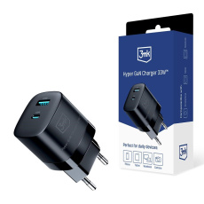 3mk síťová nabíječka - Hyper GaN Charger 33W, černá 3mk síťová nabíječka - Hyper GaN Charger 33W, černá