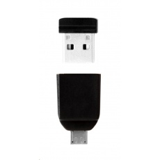 VERBATIM Flash Disk 16GB Store 'n' Stay NANO + micro USB OTG adaptér, USB 2.0, černá VERBATIM Flash Disk 16GB Store 'n' Stay NANO + micro USB OTG adaptér, USB 2.0, černá
