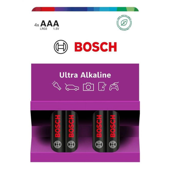 Bosch LR03UA4B/00 Ultra Alkaline (Blistr 4 ks) Bosch LR03UA4B/00 Ultra Alkaline (Blistr 4 ks)