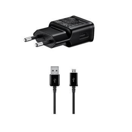 Samsung 15W Cestovní nabíječka + microUSB Datový Kabel Black (OOB Bulk) Samsung 15W Cestovní nabíječka + microUSB Datový Kabel Black (OOB Bulk)