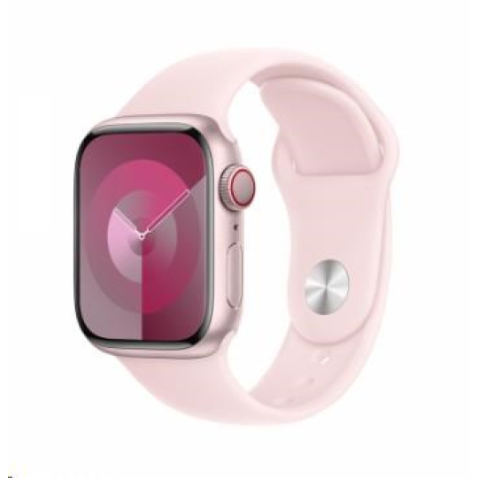 APPLE Watch Series 9 GPS + Cellular 41mm Pink Aluminium Case with Light Pink Sport Band - S/M