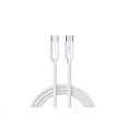 WG - Datový kabel Type-C (male) na Type-C (male), 1 metr, 3 A, cotton ECO, bílá
