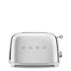 Smeg TSF01SSEU toustovač / topinkovač, 2 toasty, 6 úrovní opékání, zásuvka na drobky, styl. 50. let, chromová