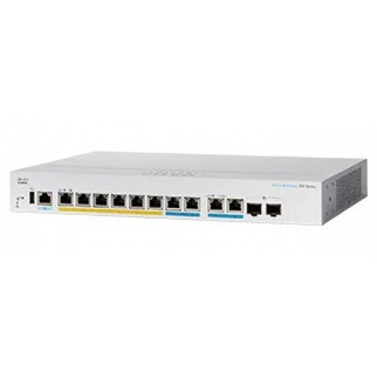 Cisco switch CBS350-8MGP-2X-EU (6xGbE,2x2,5GbE,2xMultigigabit/SFP+ combo,8xPoE+,124W,fanless)