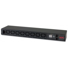 APC Rack PDU, Metered, 1U, 12A/208V, 10A/230V, (8)C13, IEC-320 C14 2m