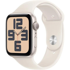 Apple Watch SE (2024) GPS 40mm Starlight Aluminium Case with Starlight Sport Band - M/L