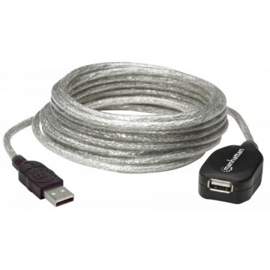 MANHATTAN Kabel USB 2.0 A-A aktivní prodlužovací 5m, Daisy-Chainable