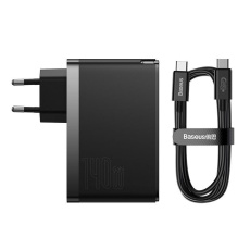 Baseus GaN5 Pro rychlonabíjecí adaptér 2x USB-C + USB-A 140W černá Baseus GaN5 Pro rychlonabíjecí adaptér 2x USB-C + USB-A 140W černá