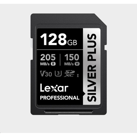 Lexar SDXC Professional SILVER Plus 1066x UHS-I/U3/A2/4K R205/W150 (V30) 128GB