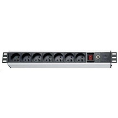 19" rozvodný panel XtendLan 5x230V, 2xIEC320-C13, ČSN, vypínač, indikátor napětí, nadproudová ochrana, kabel 1,8m, 1,5U