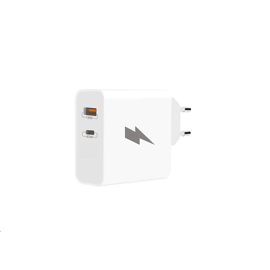 WG - Síťová nabíječka 2x USB, 1x USB-C PD 45 W + 1x USB-A QC3.0 18 W, bílá WG - Síťová nabíječka 2x USB, 1x USB-C PD 45 W + 1x USB-A QC3.0 18 W, bílá