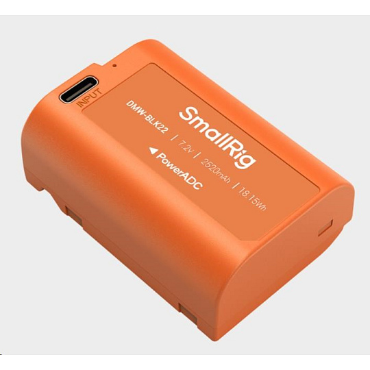 SmallRig 4979 Camera Battery USB-C Rechargeable DMW-BLK22 Orange SmallRig 4979 Camera Battery USB-C Rechargeable DMW-BLK22 Orange