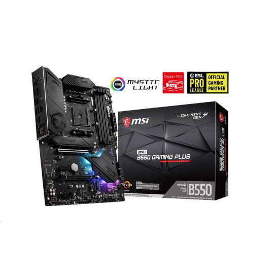 BAZAR - MSI MB Sc AM4 MPG B550 GAMING PLUS, AMD B550, 4xDDR4, VGA, ATX - repair (bez příslušenství) BAZAR - MSI MB Sc AM4 MPG B550 GAMING PLUS, AMD B550, 4xDDR4, VGA, ATX - repair (bez příslušenství)
