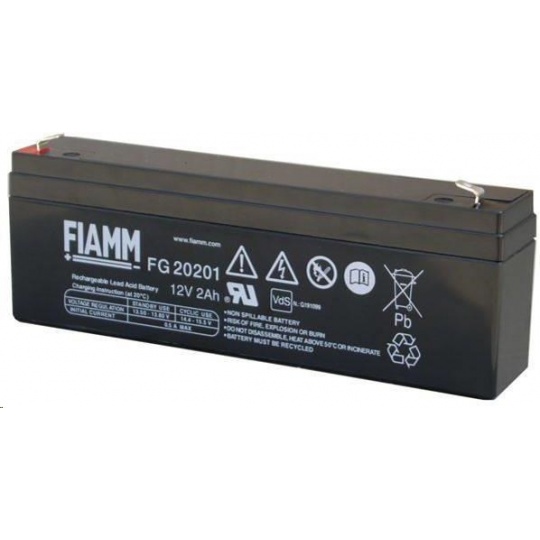 Baterie - Fiamm FG20201 (12V/2,0Ah - Faston 187), životnost 5let