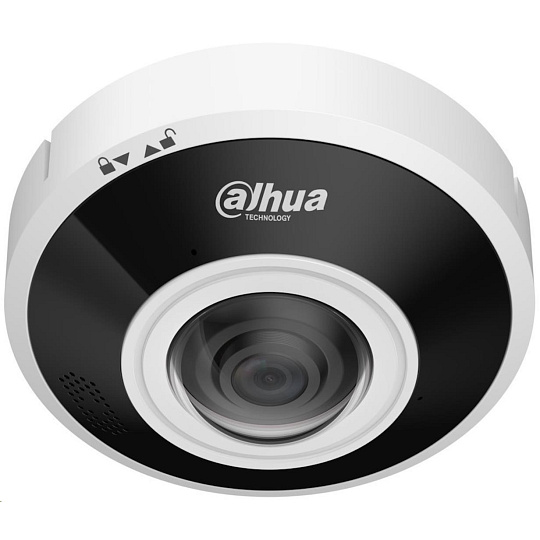 Dahua IPC-EBW5641-AS, panoramatická, fisheye, 6Mpx, 30fps, 1/2,5" CMOS, f=1,68mm (180st), WDR, IR15m, mikrofon, De-Warp,