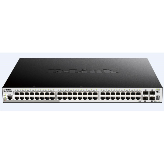 D-Link DGS-1510-52XMP 52-Port Gigabit Stackable PoE Smart Managed Switch including 4 10G SFP+, 370W PoE budget