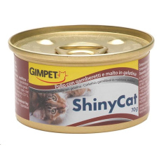 SHINY CAT kure+kreveta+maltoza 70g konzerva