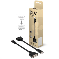 BAZAR Club3D Adaptér pasivní HDMI na DVI-D Single Link (M/F), 22cm - POŠKOZENÝ OBAL BAZAR Club3D Adaptér pasivní HDMI na DVI-D Single Link (M/F), 22cm - POŠKOZENÝ OBAL