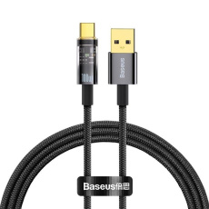 Baseus Explorer Series datový kabel USB-A/USB-C s inteligentním vypnutím 100 W 1m černá Baseus Explorer Series datový kabel USB-A/USB-C s inteligentním vypnutím 100 W 1m černá