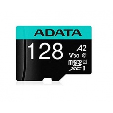 ADATA MicroSDXC karta 128GB Premier Pro UHS-I V30S (R:100/W:80 MB/s) + SD adaptér ADATA MicroSDXC karta 128GB Premier Pro UHS-I V30S (R:100/W:80 MB/s) + SD adaptér