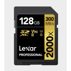 Lexar SDXC Pro 2000X UHS-II U3 R300/W260 (V90) 128GB Lexar SDXC Pro 2000X UHS-II U3 R300/W260 (V90) 128GB