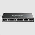 MERCUSYS switch MS112GMP (8xGbE,2xGbE,2xSFP,8xPoE+,110W,fanless)