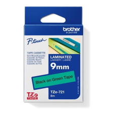 BROTHER TZE721 - kazeta TZ šířky 9mm, laminovaná TZE-721, zelená/černé písmo BROTHER TZE721 - kazeta TZ šířky 9mm, laminovaná TZE-721, zelená/černé písmo