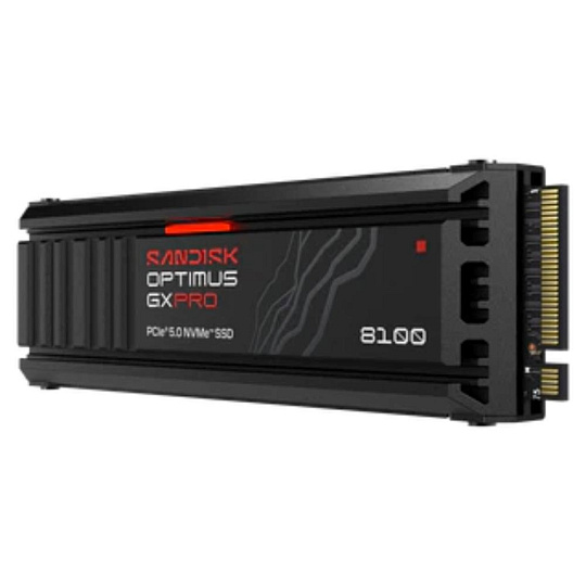SANDISK SSD OPTIMUS GX PRO 8100 NVMe 1TB PCIe, Gen4, (R:14900, W:11000MB/s), s chladičem SANDISK SSD OPTIMUS GX PRO 8100 NVMe 1TB PCIe, Gen4, (R:14900, W:11000MB/s), s chladičem