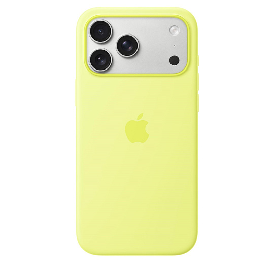 Apple iPhone 17 Pro Max Silicone Case with MagSafe – Neon Yellow Apple iPhone 17 Pro Max Silicone Case with MagSafe – Neon Yellow